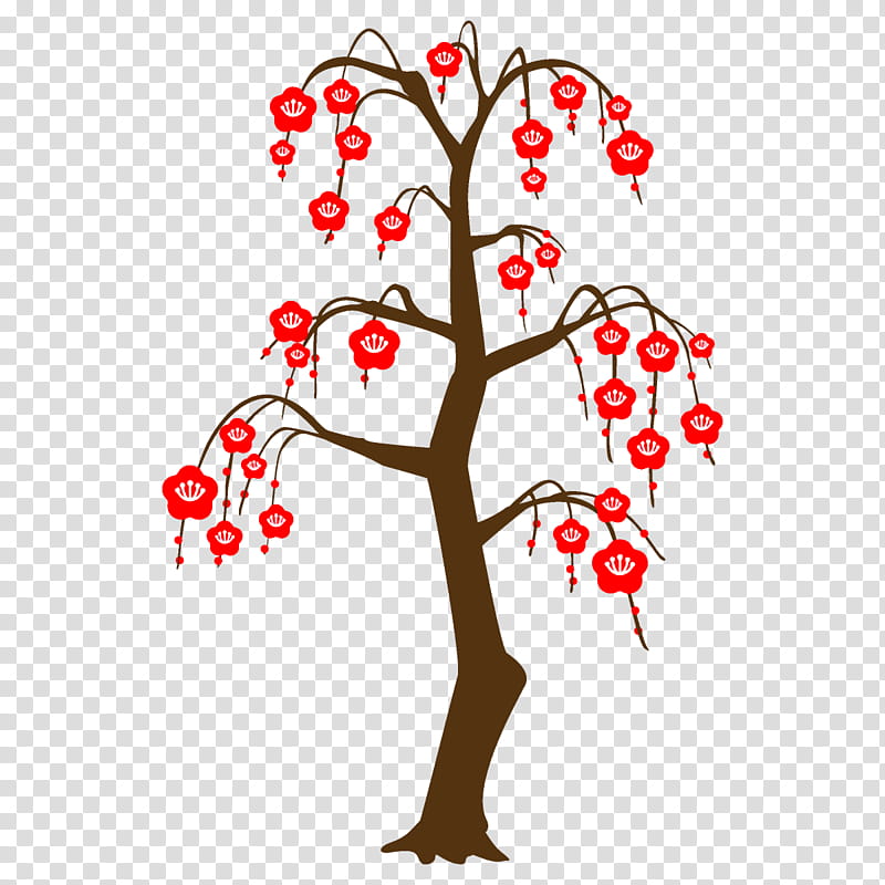 plum tree plum winter flower, Red, Branch, Plant, Woody Plant, Leaf, Twig transparent background PNG clipart