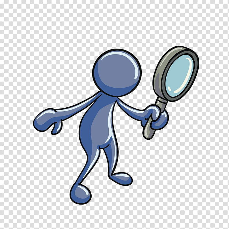 Cartoon Using Magnifying Glass