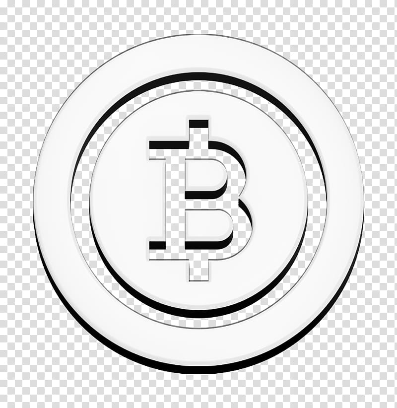 Bitcoin icon, Text, Logo, Symbol, Circle, Sign, Blackandwhite, Games transparent background PNG clipart