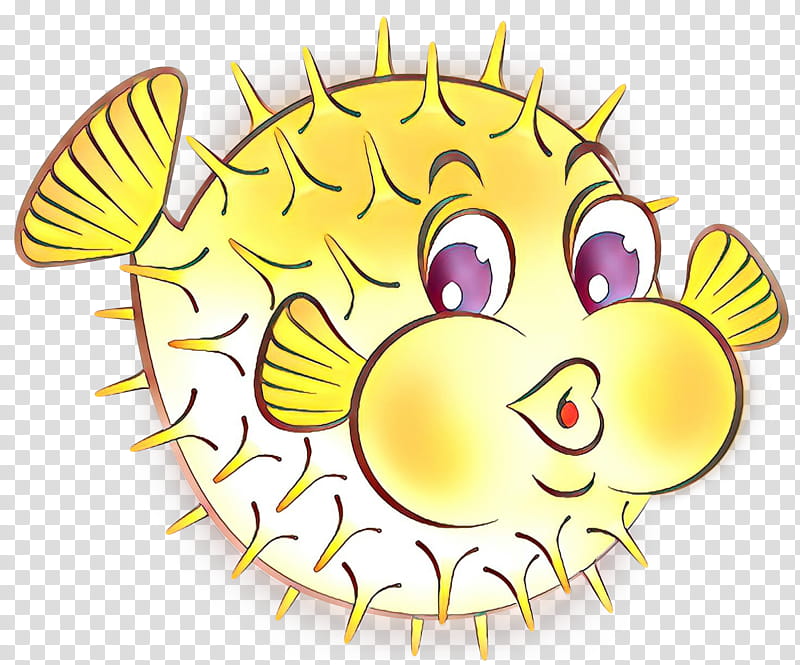 Fish, Pufferfish, Fugu, Whitespotted Puffer, Guineafowl Puffer,  Porcupinefish, Yellow transparent background PNG clipart | HiClipart