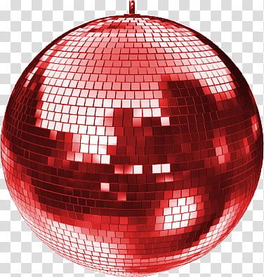 disco balls, red disco ball art transparent background PNG clipart