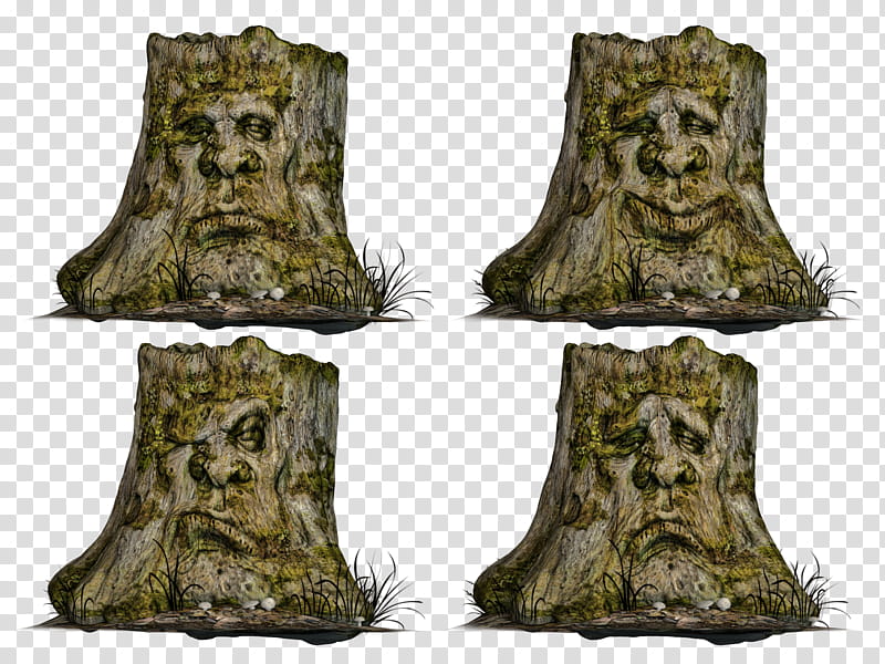 Tree Stump Spooky Face  transparent background PNG clipart