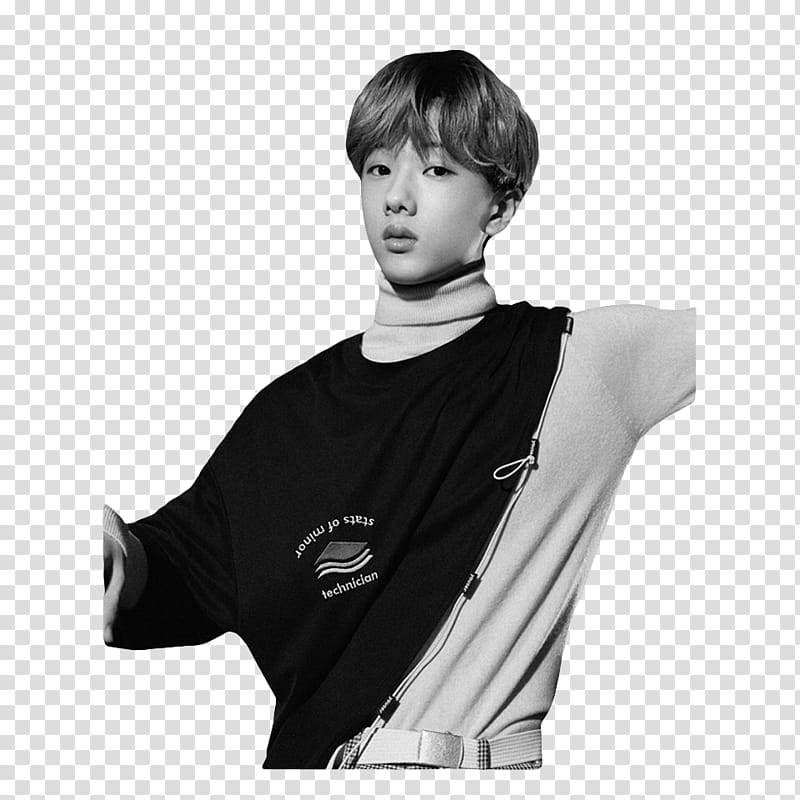 NCT DREAM NCTmentary, grayscale of man wearing turtleneck sweater transparent background PNG clipart