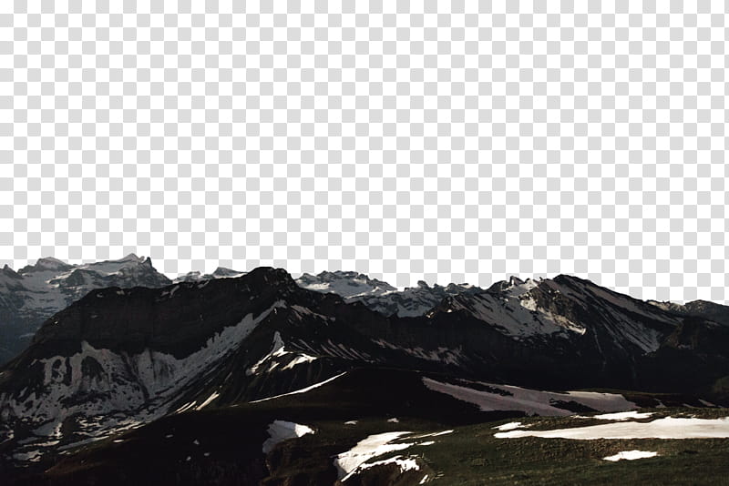 black and white mountain transparent background PNG clipart