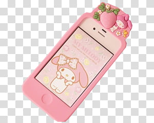 X, pink Hello Kitty My Melody iPhone case transparent background PNG  clipart