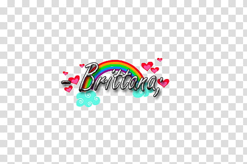 multicolored Brittana name with rainbow transparent background PNG clipart