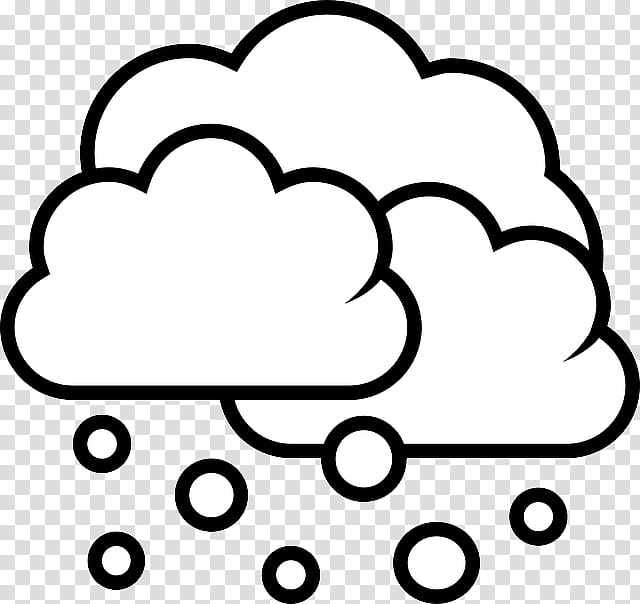 Cloud Drawing, Snow, Snowflake, Weather, Line Art, White, Black, Black And White transparent background PNG clipart