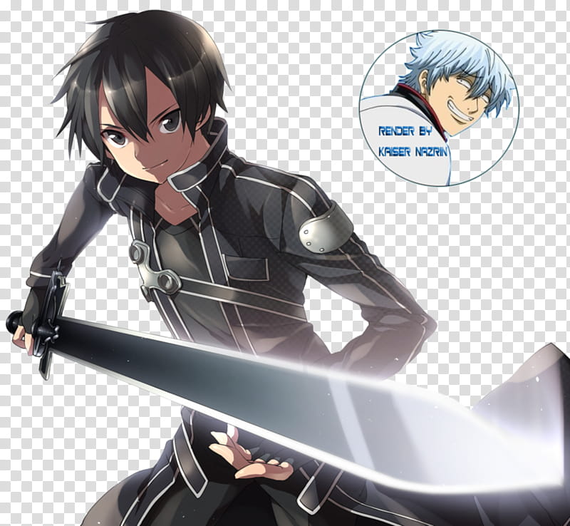 Sword Art Online, Kirito render transparent background PNG clipart