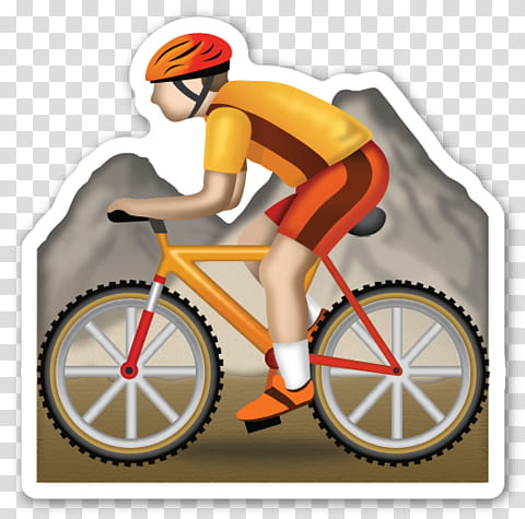 EMOJI STICKER , man riding bicycle illustration transparent background PNG clipart