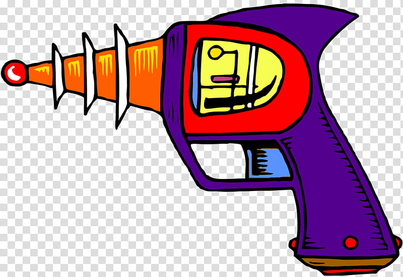 Gun, Space Gun, Raygun, Science Fiction, Outer Space, Pistol, Yellow, Megaphone transparent background PNG clipart
