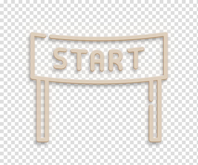 Start icon Road bicycle racing icon, Furniture, Chair, Beige, Table transparent background PNG clipart