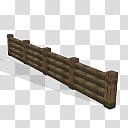 Spore Building Long wooden fence transparent background PNG clipart