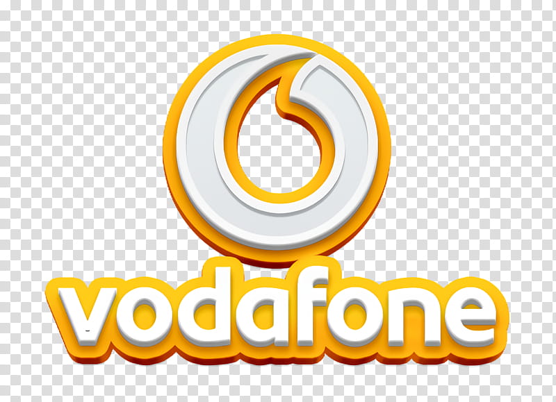 vodafone icon, Logo, Yellow, Text, Symbol transparent background PNG clipart