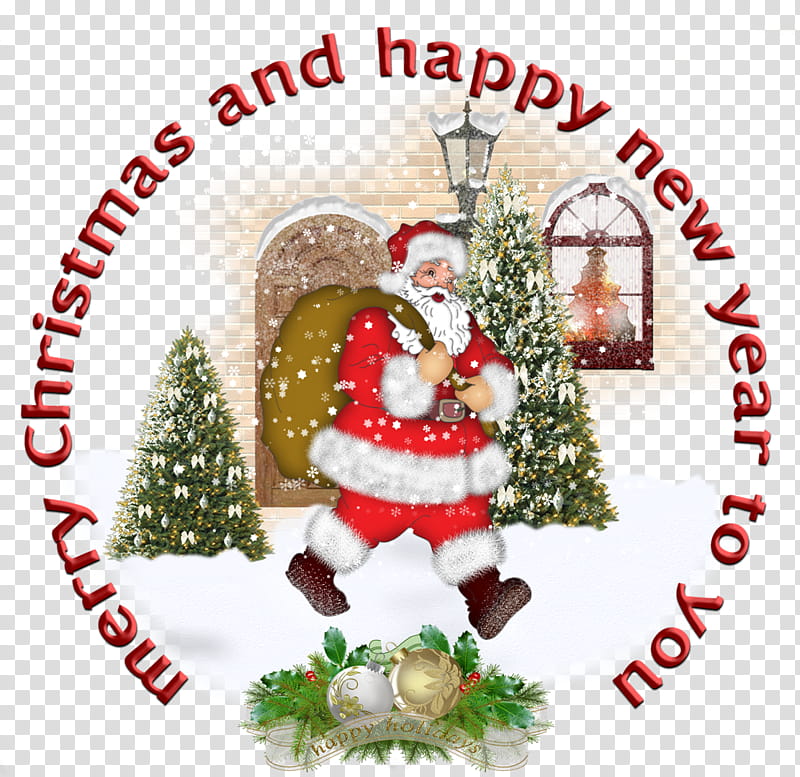 christmas s, merry Christmas and Happy New year to you text overlay transparent background PNG clipart