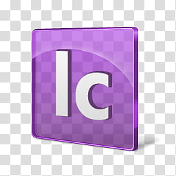 D Glass Adobe CS Icons, InCopy transparent background PNG clipart