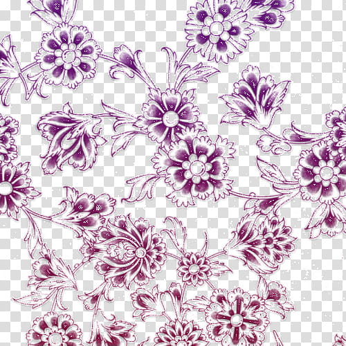 purple and white floral transparent background PNG clipart