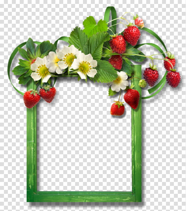 Floral Flower, Frames, Berries, Strawberry, Fruit, Musk Strawberry, Strawberries, Natural Foods transparent background PNG clipart