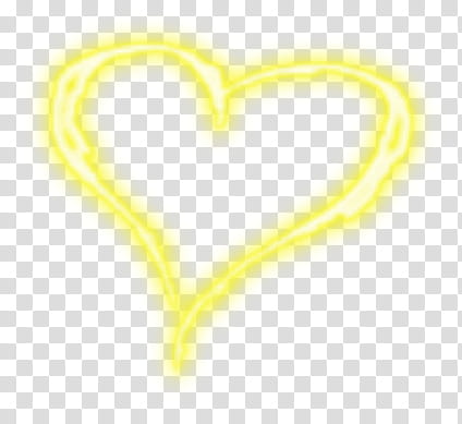Corazon Amarillo, yellow heart line illustration transparent background PNG clipart