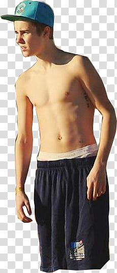 Justin Bieber , Justin Bieber wearing flat-brimmed cap and black shorts transparent background PNG clipart
