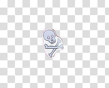 Stickers guapos, white and blue skull illustration transparent background PNG clipart