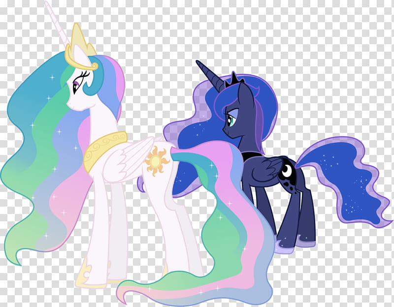 Princess Celestia and Princess Luna Overlooking, My Little Pony character transparent background PNG clipart