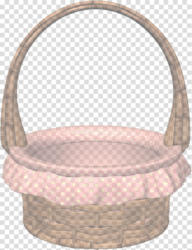 pink basket beige flower girl basket wicker transparent background PNG clipart