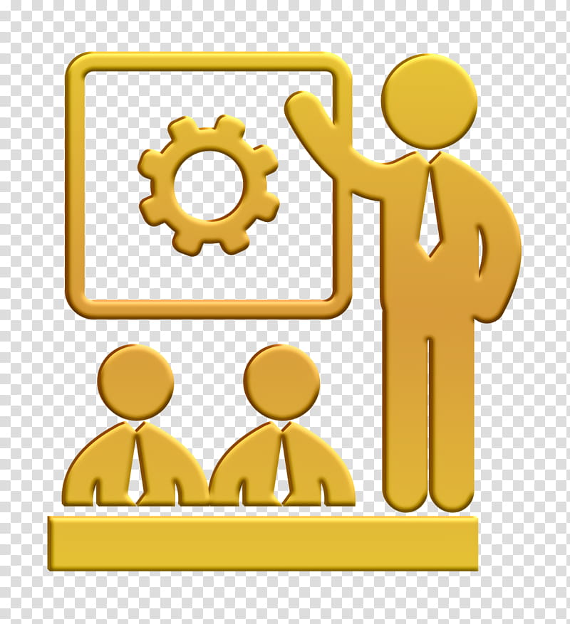 Class icon Business people meeting icon Human Pictos icon, People Icon, Yellow, Symbol transparent background PNG clipart