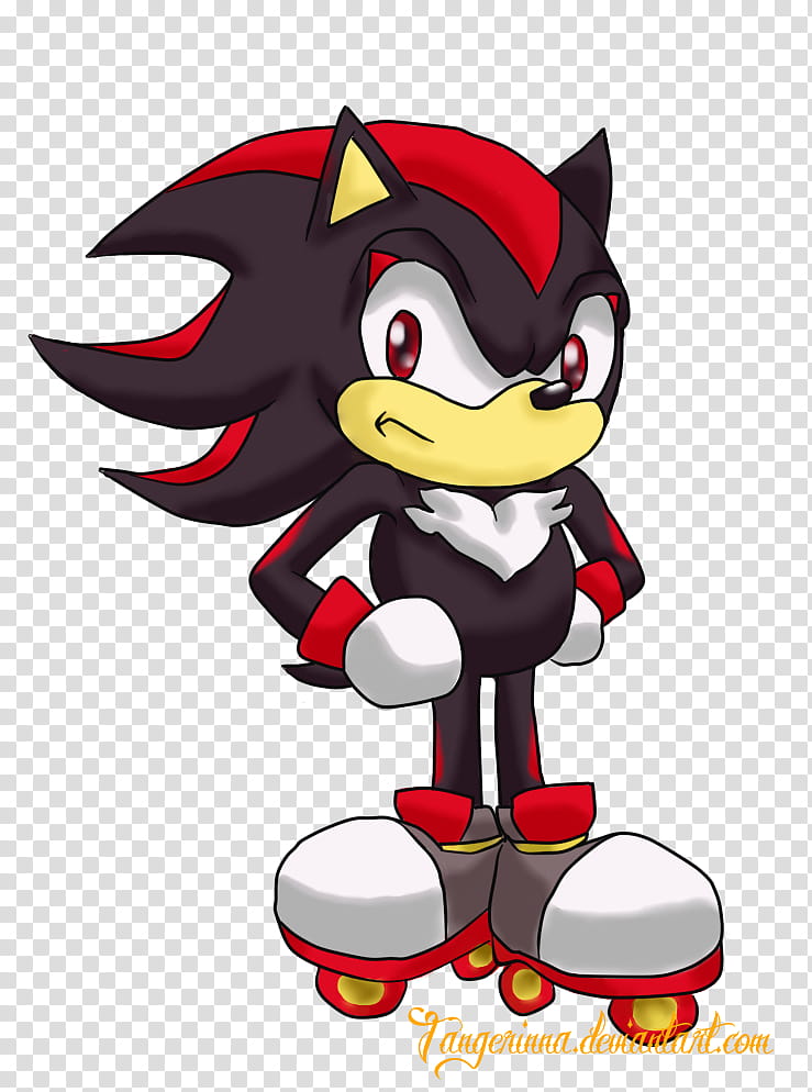 Shadow Classic, black and red Sonic character transparent background PNG clipart