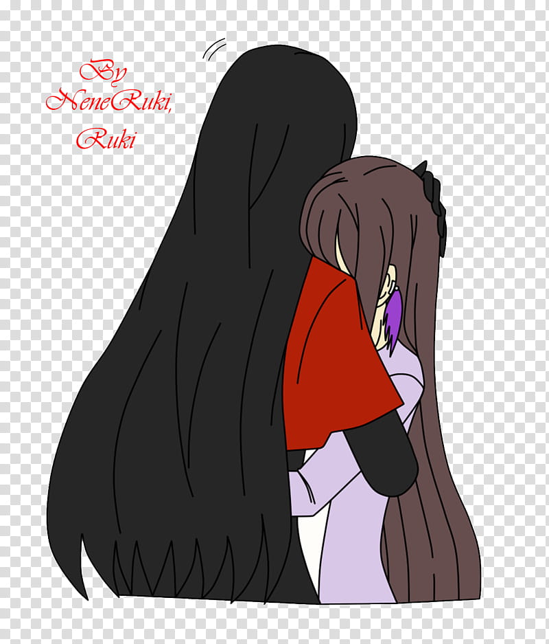 Ruki and Vanessa Comfort each others Feel free transparent background PNG clipart