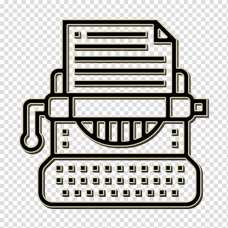antique icon characters icon machine icon, Typewriter Icon, Writing Icon, Line Art transparent background PNG clipart