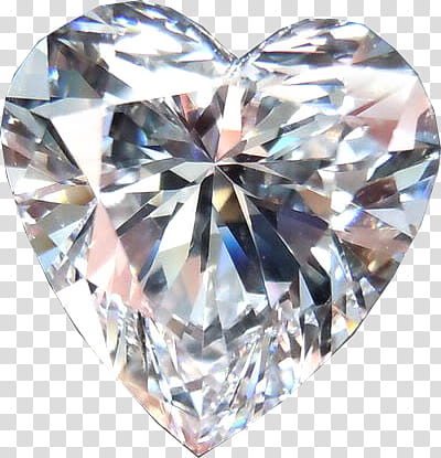 Diamonds Gems, heart shape clear gemstone transparent background PNG clipart