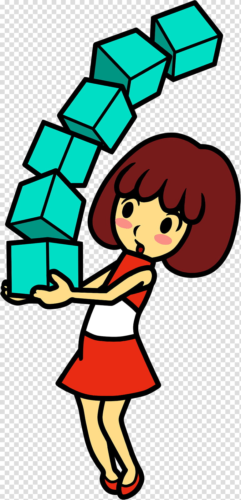 Girl, Rhythm Heaven Fever, Female, Character, Cartoon, Singing, Cheek, Happy transparent background PNG clipart