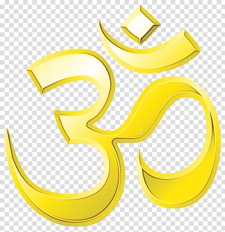 Ganesha Symbol, Om, Shiva, Yellow, Text, Smile transparent background PNG clipart