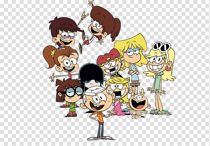 Lincoln Loud with His Sisters transparent background PNG clipart