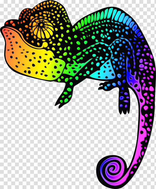 lizard chameleon reptile animal figure, Watercolor, Paint, Wet Ink, Gecko, Scaled Reptile, Iguania, Tail transparent background PNG clipart