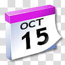 WinXP ICal, October th calendar illustration transparent background PNG clipart
