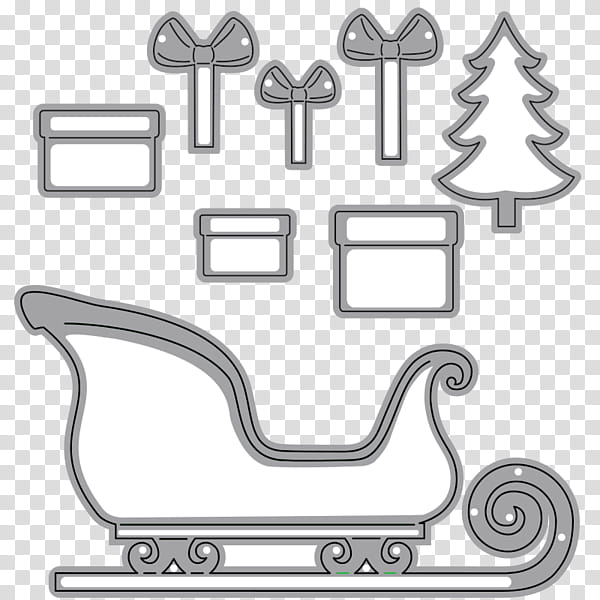 Christmas Santa Claus, Elizabeth Craft Designs, Die, Christmas Day, Die Cutting, Sled, Cardmaking, Santas Slay transparent background PNG clipart