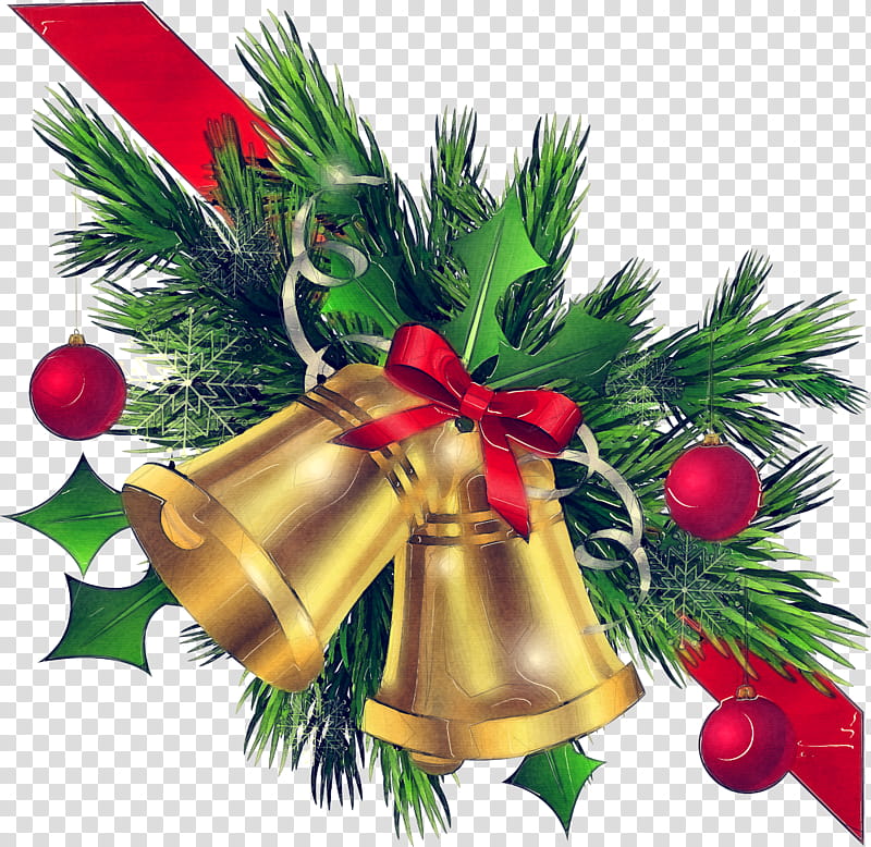 Christmas decoration, Bell, Christmas Eve, Christmas , Tree, Holly, Branch, Fir transparent background PNG clipart