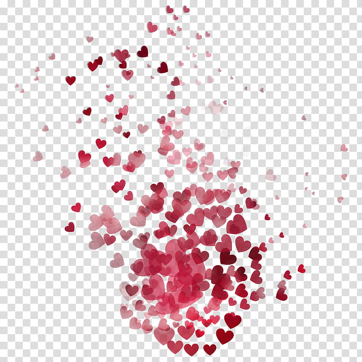 red pink heart magenta confetti transparent background PNG clipart