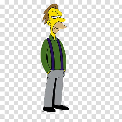 SIMPSONS, man in green long-sleeved shirt illustration transparent background PNG clipart