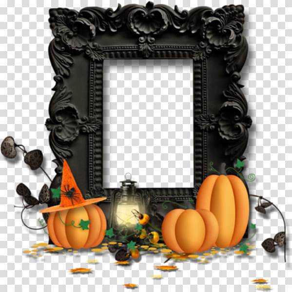 Cartoon Halloween Pumpkin, Frames, Halloween , Party, Scrapbooking, Painting, Halloween Iii Season Of The Witch, Plant transparent background PNG clipart