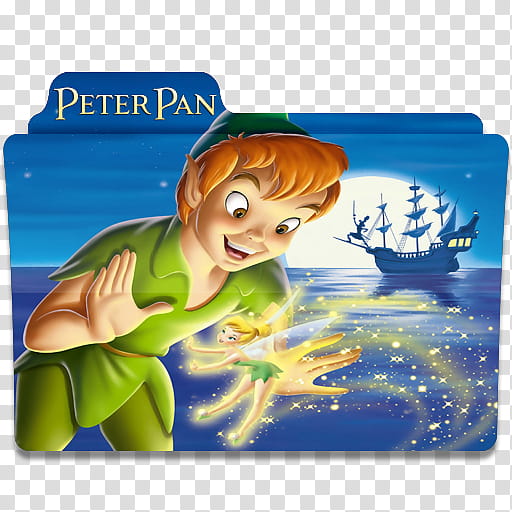 Disney Movies Icon Folder , Peter Pan transparent background PNG clipart
