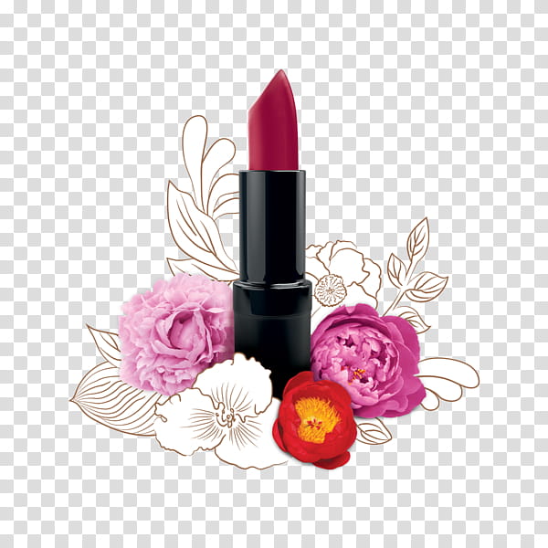 Pink Flower, Lipstick, Lip Balm, Cosmetics, Rouge, Candelilla Wax, Moisturizer, Castor Oil, Beauty transparent background PNG clipart