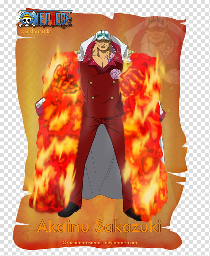 Akainu Sakazuki, One Piece character transparent background PNG clipart