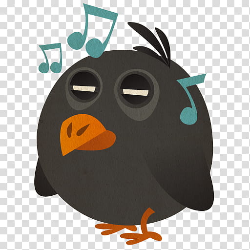 Iconos BHR , {BeHappyRawr} (), black and orange bird illustration transparent background PNG clipart