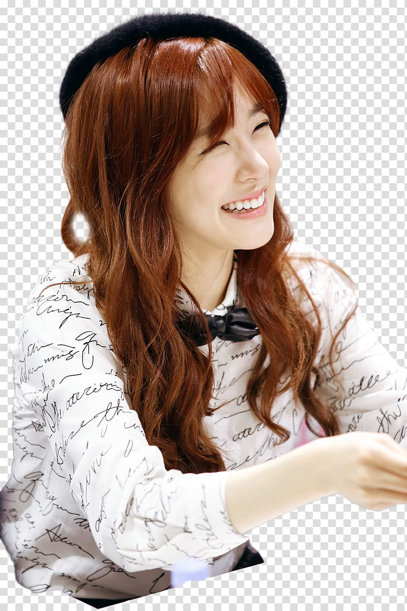 Tiffany QUA fansign event, smiling woman wearing black bowtie transparent background PNG clipart