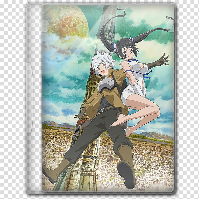 Anime  Spring Season Icon , Dungeon ni Deai o Motomeru no wa Machigatteiru Darou ka, white haired girl illustration transparent background PNG clipart