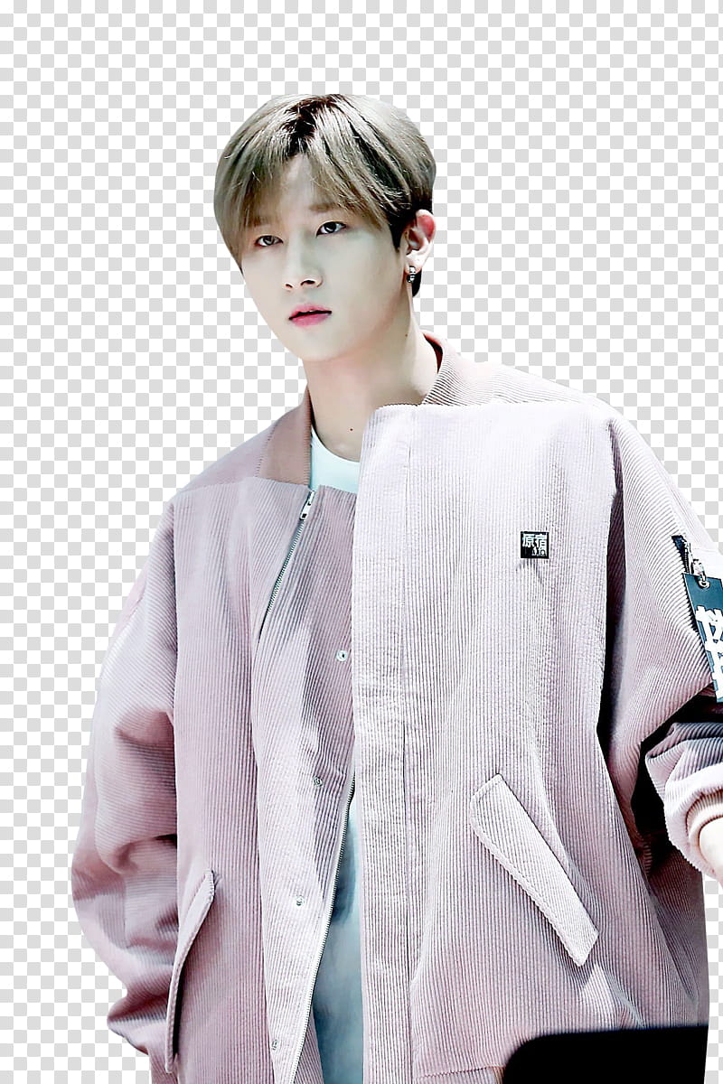 I M MONSTA X , man wearing pink jacket with hands on pocket transparent background PNG clipart