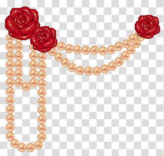 Pearl Necklace And Roses transparent background PNG clipart