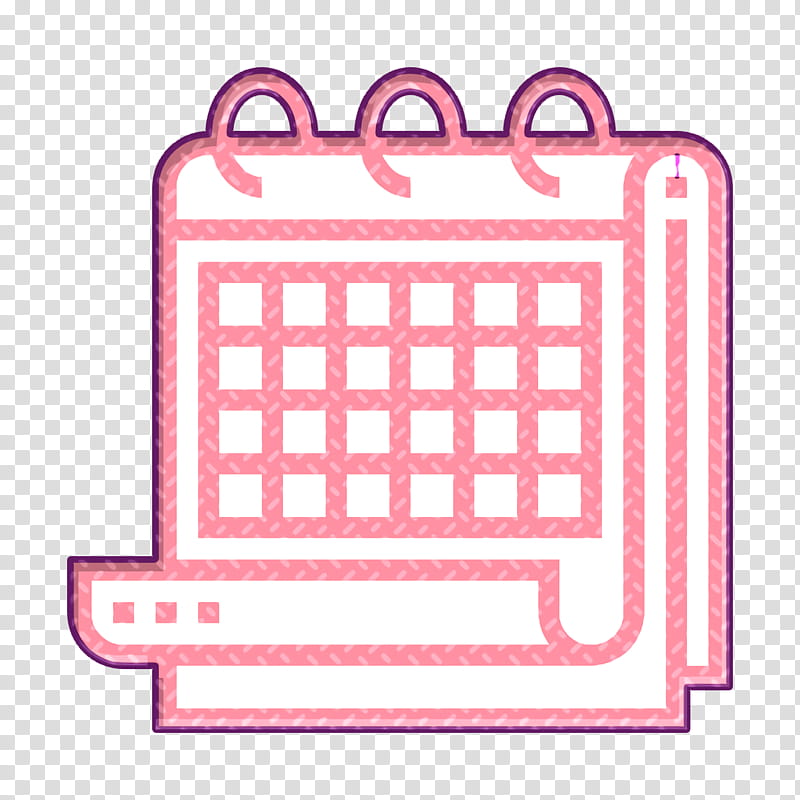 Calendar icon Hotel Services icon, Pink, Text, Rectangle, Square, Magenta transparent background PNG clipart